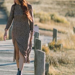 Reformation 3/4 sleeve midi dress 8